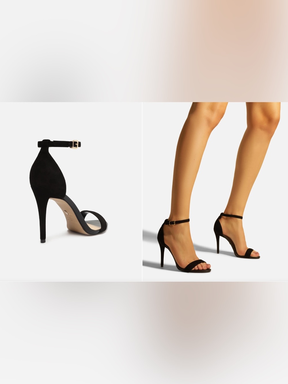 Arezzo Isabelli Ankle Strap Sandal - Black Suede - Women's Size 8 - Picture 7 of 16